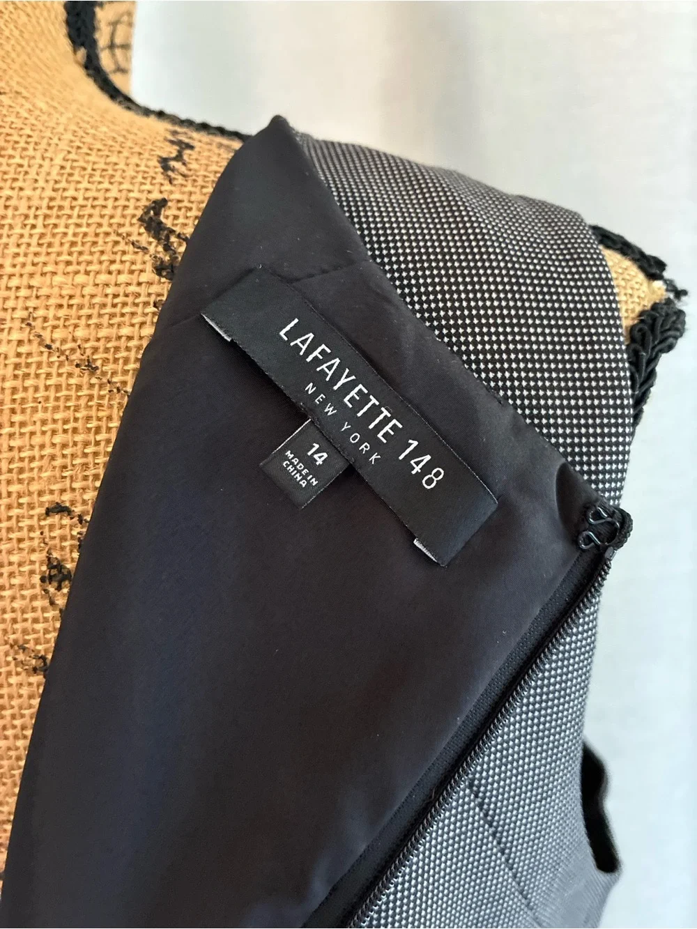 Lafayette 148 New York Charcoal Sheath Dress